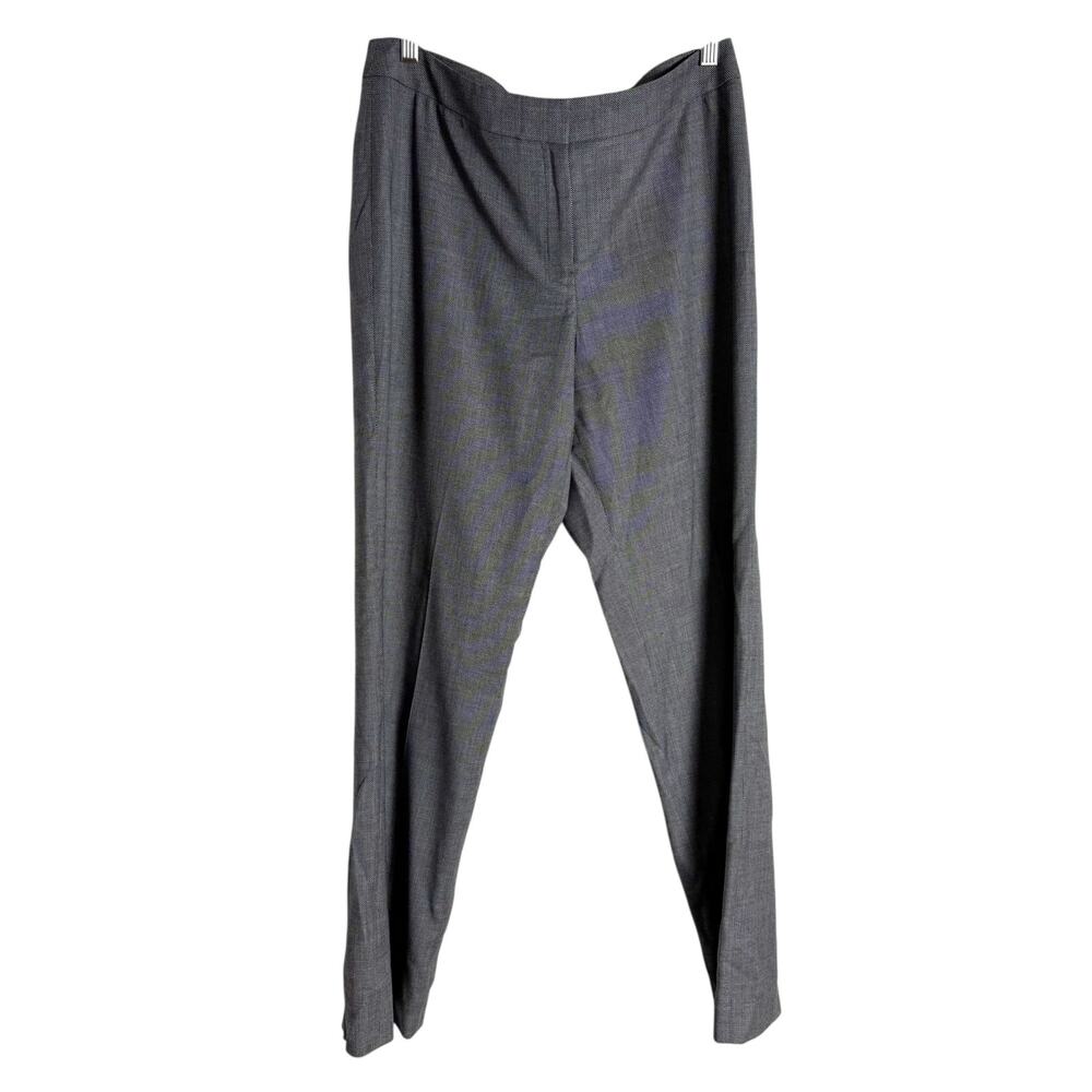Lafayette 148 New York Gray Wool Office Straight Dress Slack Pants Size 10